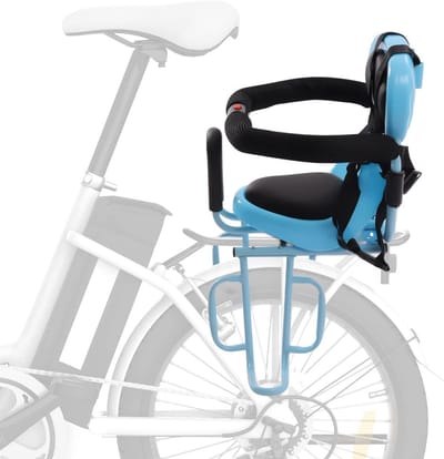 Kinderfietszitje Achter - Fietsstoel Baby - Samen Fietsen - Verstelbare Veiligheidsgordel - 36 x 52 cm - Blauw
