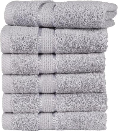 Homéé® Gastdoeken Ruche grijs 30x50cm 550g. m² gekamde katoen 6 stuks
