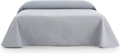 Belmarti Nature bedsprei 180 x 270 cm - lichtgrijs - omkeerbaar