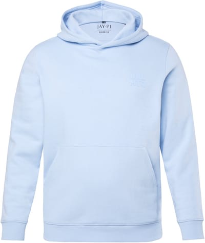 JAY-PI - Heren - Hoodie fitness capuchontrui borstprint - Lichtblauw - Maat 3XL