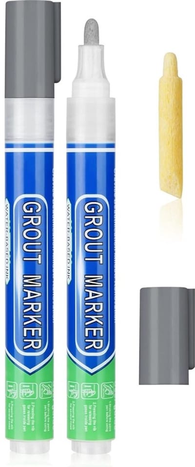 Voegenstift Donkergrijs – Voegenmarker – Voegenpen – Voegverf Pen – Voegstift – Voegen Kleuren en Opfrissen – Tegelvoegen Reinigen – Voegkleuring – Tegelvoeg Marker – Badkamer, Keuken en Toilet