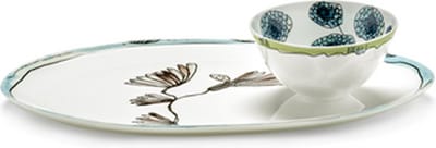 MARNI Midnightflowers - Ovale schaal S Camelia Aubergine