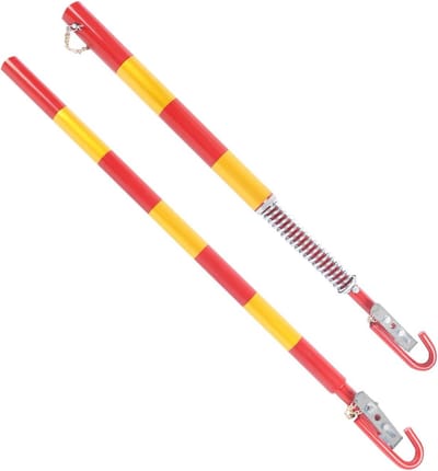 Sleepstang - Pechhulpstang Trekstang - Voertuigen Slepen - Veerdemping Schokabsorptie - 175 cm - Rood Geel