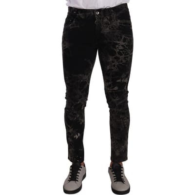 Marmerprint Skinny Jeans