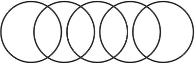 Store_8 - Nitrilrubber O-ringen - Afdichtingsset - 120 mm - Flexibel en duurzaam - Afstandhouder - Geschikt voor mechanische toepassingen - 5 stuks