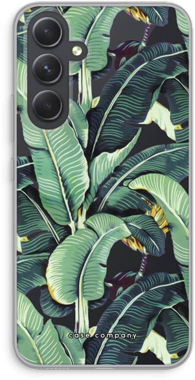 Case Company® - Hoesje geschikt voor Samsung Galaxy A54 hoesje - Bananenbladeren - Soft Cover Telefoonhoesje - Bescherming aan alle Kanten en Schermrand