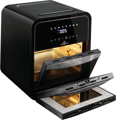 Heteluchtfriteuse - Airfryer Frituurpan - Gezond Frituren - Grote Inhoud - 12 Liter - Zwart Roze