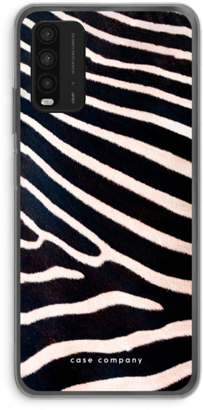 Case Company® - Hoesje geschikt voor Xiaomi Redmi 9T hoesje - Zebra - Soft Cover Telefoonhoesje - Bescherming aan alle Kanten en Schermrand