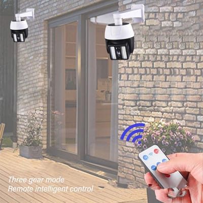 Allecto - Dummy Beveiligingscamera - Nep-camera met LED-licht - Op zonne-energie - Menselijke Lichaamssensor - Gesimuleerde Bewakingscamera - Veili...