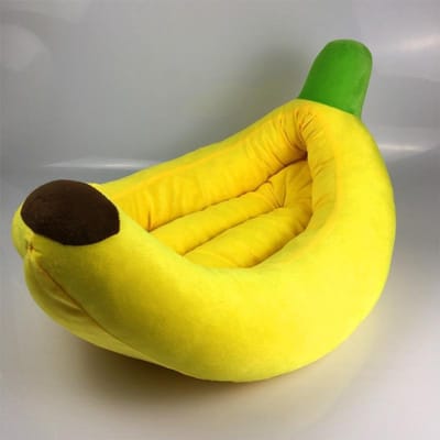Nid pour animaux de compagnie en forme de banane  Chenil et Maison pour chat  Chaud toutes saisons, Grand  Coussins pour chiens moyens et petits  Fournitures pour animaux de compagnie yellow