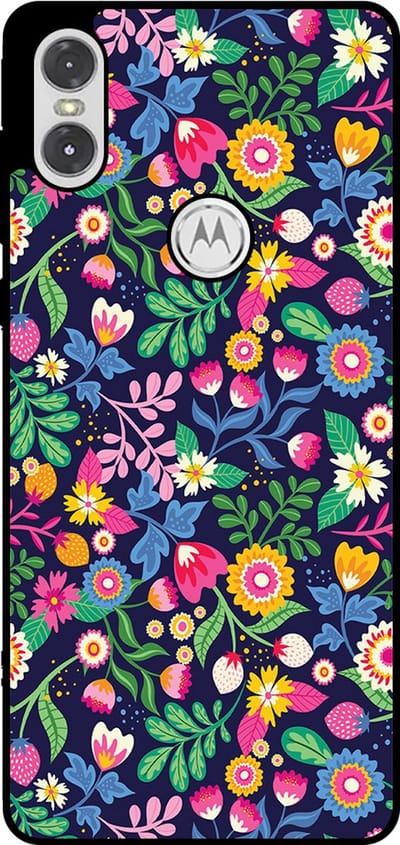 Smartphonica Telefoonhoesje Geschikt voor Motorola One P30 Play met bloemen opdruk - TPU backcover case flower design geschikt voor Motorola One P30 Play