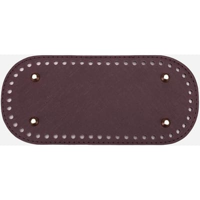 1 pièce Base de Sac au Crochet Robuste Ovale Formateurs de Sac à Main DIY avec Coutures Décoratives et Rivets Dorés Fournitures de Bricolage Armatures de Sac à Main Faites Main, Bords Rivetés brun foncé