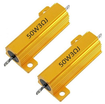 By shayne - Aluminium Behuizing Weerstand - Draadweerstand 50W - Betrouwbaar en Duurzaam - Compact Formaat - 3 Ohm - Voor Elektronische Toepassingen .