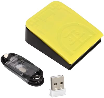 Voetschakelaarpedaaldraadloos 2.4G Bluetooth USB Programmeerbaar Computertoetsenbord-hoge Gevoeligheid Voetschakelaarpedaal voor Pclaptop met Verlichting .