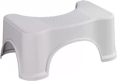 Voetensteun Krukje - Toilet Hulpmiddel - Comfortabel Zitten - Antislip Ontwerp - 300 Lbs Capaciteit - Zwart