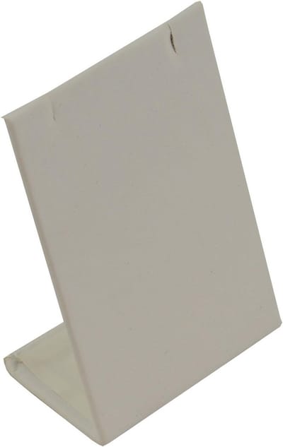 Wit kunstleer display voor oorbellen en hangers 60x40x95 mm