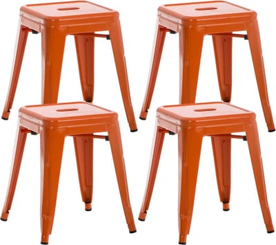 CLP Armin Set van 4 krukken oranje