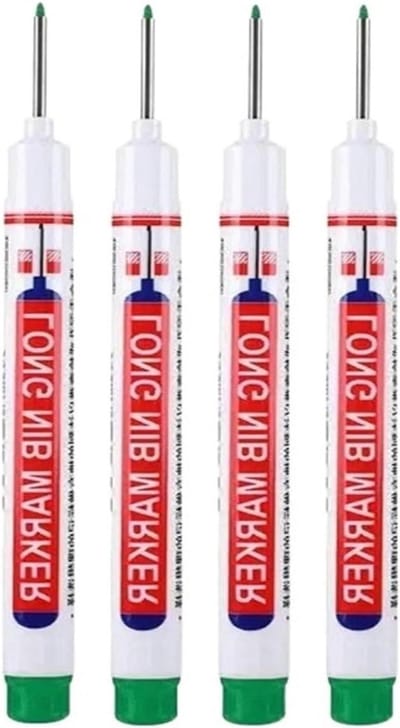 Markeerpennen Lange Punt - Diepe Gat Markers - Houtbewerking Decoratie - Sneldrogend Waterdicht - 4 Stuks 20mm