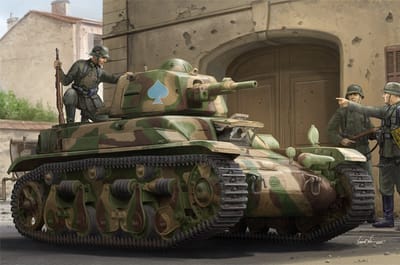 HobbyBoss Modelbouwpakket Militaire voertuigen - 83893 French R39 Light Infantry Tank Plastic - 1:35 - Modelbouw