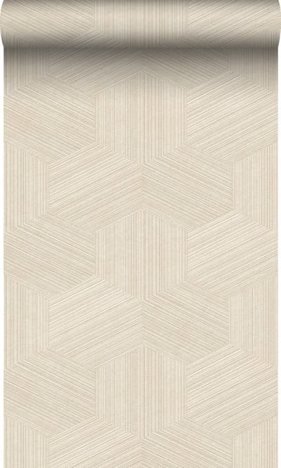 Origin Wallcoverings behang grafisch 3D motief lichtbeige - 50 x 900 cm - 347941