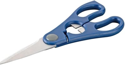 Famanu – Multifunctionele keukenschaar met flesopener, roestvrij staal, 20 cm, comfortabele handgreep