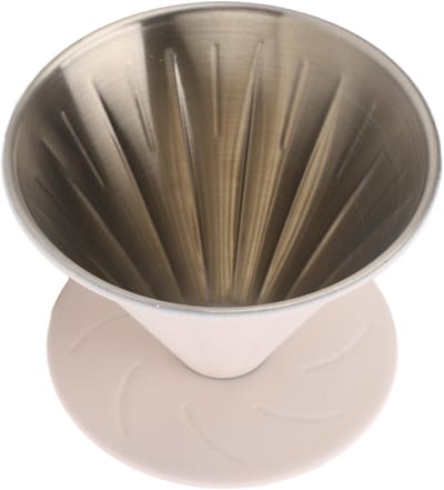 Herbruikbare roestvrijstalen koffiefilterkegel voor 1-4 kopjes, duurzaam en sterk voor koffieliefhebbers