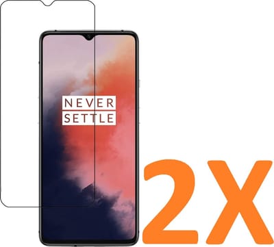Screenprotector Glas - Tempered Glass Screen Protector Geschikt voor: OnePlus 7 - 2x