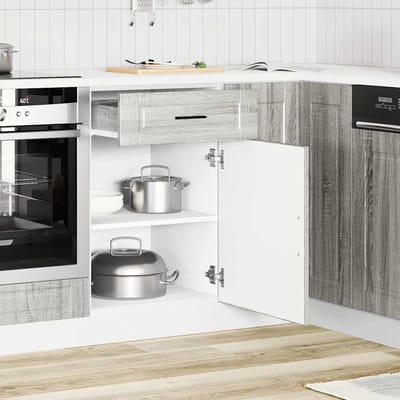 vidaXL - Onderkast - "Porto" - bewerkt - hout - grijs - sonoma - eiken