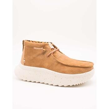 HEYDUDE - Wendy Peak Hi Suede Dames Instappers Chestnut - Maat 36