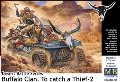 Master Box Modelbouwpakket Militaire voertuigen - 35251 Desert Battle Series - Buffalo Clan: To Catch a Thief-2 - 5 Figuren Plastic - 1:35 - Modelbouw