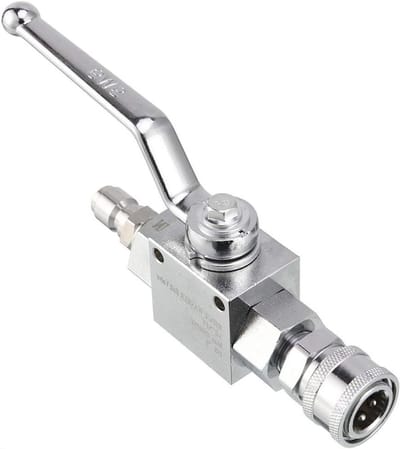 Hogedruk Kogelkraan - Afsluitklep Reiniger - Waterstroom Regelen - Roestvrij Staal - 3/8 inch - Zilver
