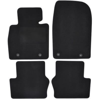 Tapis de sol - Mazda - 2 - Velours noir - 4 pièces - Ajustement précis