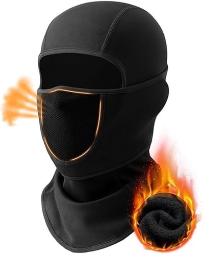 Dailygoods - ski-gezichtsmasker - bivakmuts met fleece - perfect voor wintersport - warm en ademend - geschikt voor mannen en vrouwen - veelzijdig in...