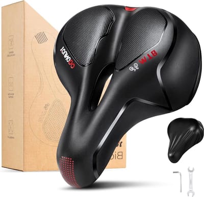 Comfortabele zachte brede gelzadel voor racefietsen - ademend mountainbikezadel voor MTB en spinningfiets - geschikt voor hometrainer