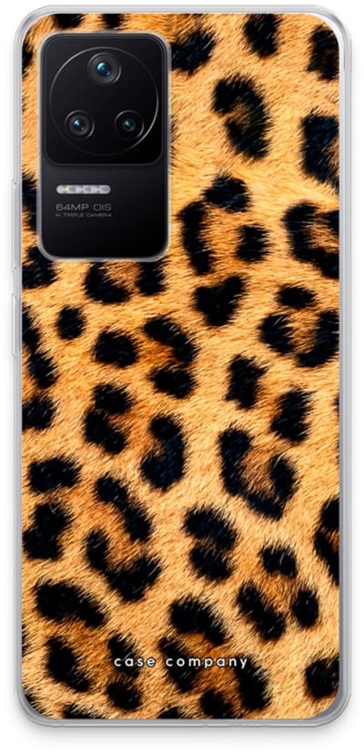 Case Company® - Hoesje geschikt voor Xiaomi Poco F4 hoesje - Luipaard - Soft Cover Telefoonhoesje - Bescherming aan alle Kanten en Schermrand