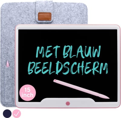 Tekentablet "Roze" 15 inch - Educatief Speelgoed 3 jaar - Speelgoed 4 jaar - Cadeautjes - Speelgoed Meisjes 6 Jaar - 8 Jaar - Schrijfbord - Tekenen - Kinderspeelgoed - Kinderen - Speelgoed Voor In De Auto - Speelgoed Meisje 3 Jaar - 5 Jaar