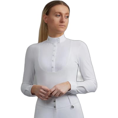 Wedstrijd paardrijshirt met lange mouwen voor dames Premier Equine Navarra
