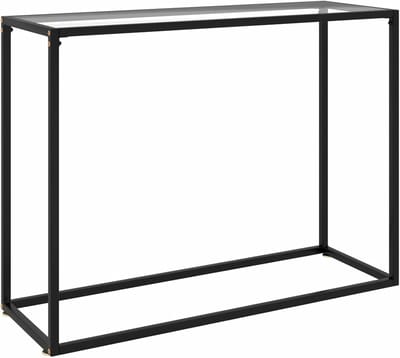 Consoletafel - Bijzettafel gangtafel - Moderne entree - Gehard glas staal - 100x35x75 cm - Transparant