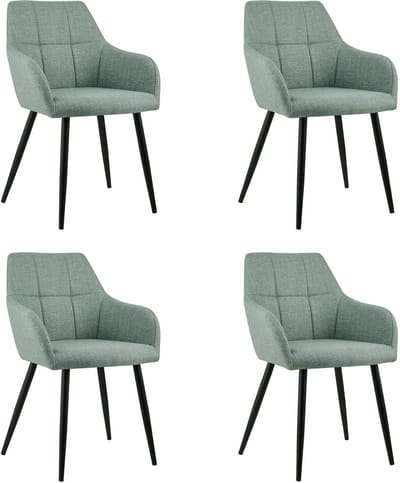 Set van 4 Kick eetkamerstoel Nova - groen