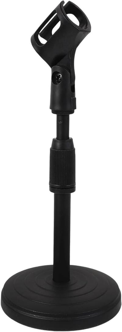 Microfoonstandaard Bureau - Microfoonhouder - Opnemen En Spreken - Verstelbare Hoogte - 36 cm - Zwart