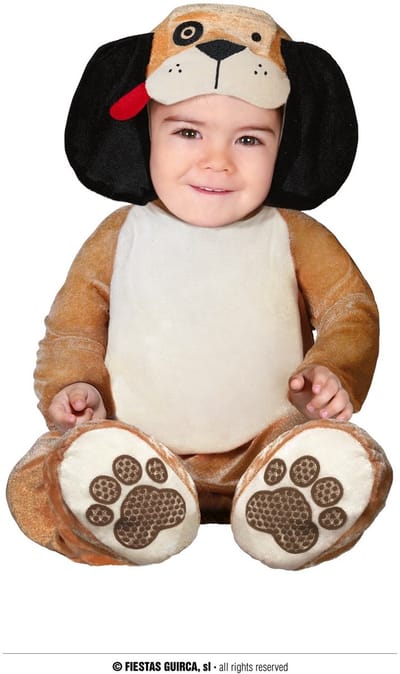 Fiestas Guirca - Jumpsuit baby puppy 12-18 maanden - Carnavalskleding - Carnaval - carnavalskleding 2027 - Carnaval kostuum