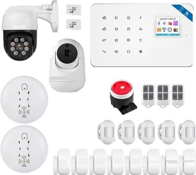 Smart Home Alarmsysteem - Draadloos Alarm Systeem - Huis Beveiligen - Automatische Noodoproepen - 110dB Sirene - Wit