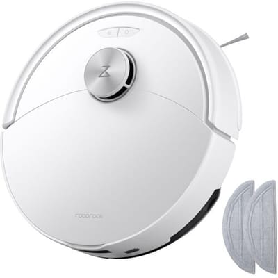 Roborock Q10 S5 Set Robotstofzuiger-10000 Pa Zuigkracht-Dubbele Anti-klitfunctie-VibraRise 2.0-Systeem–8 mm Dweillift–PreciSense LiDAR-navigatie–Obstakelvermijding–APP–Wit-2 Dweilen