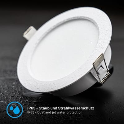 BRILONER Fungo – Inbouwspots Set van 3 – 230V – dimbaar met afstandsbediening – RGB & CCT – geheugenfunctie – wit – Ø12 x 2,8 cm