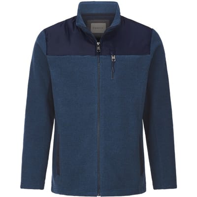 Babista herren Fleecejack - 44/46 - blauw - Plus Size