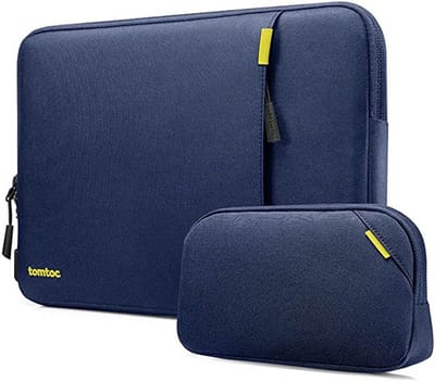 tomtoc Defender-A13 360 beschermende laptophoes set voor 14-inch MacBook Pro M5 Pro/Max (2026) A3426 A3427 A3434 M4/M3/M2/M1 A3112 A3401 A3185, waterbestendige laptoptas met accessoirevak voor Dell XPS 14