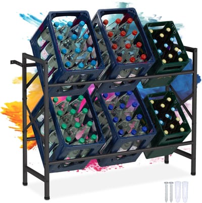 krattenrek voor 6 kratten - 80x104x32 cm - tot 300 kg - staal