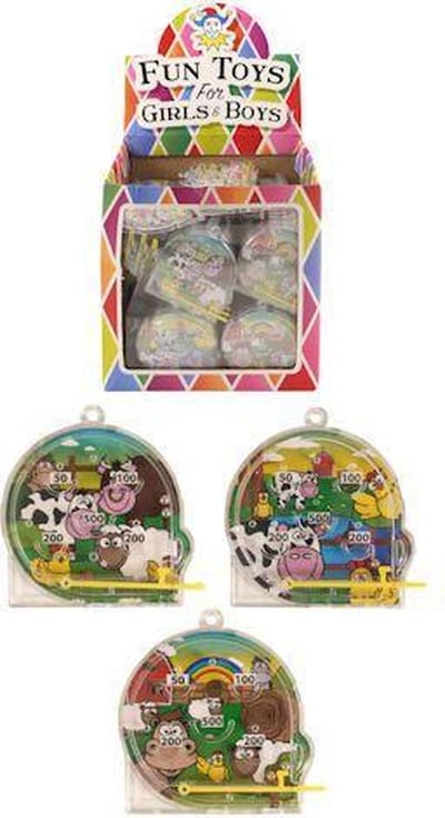108 stuks - Uitdeelcadeautjes - Flipperspel - Model Boerderij Dieren - Traktatiebox - Traktatie voor kinderen - Jongens - Meisjes
