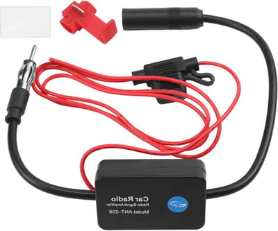 Autoradio Antenneversterker - FM Signaalbooster - Autoradio Signaal Verbeteren - Koperdraad met Lage Verliezen - 12 V - Niet gespecificeerd