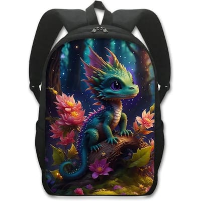 Fantasy Magie Draak Print Rugzak Cartoon Draak Baby Student Schooltassen Vrouwen Mannen Laptop Rugzak Buiten Reizen Dagrugzak